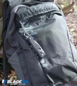 Leatherman Crater C33TX Folding Knife Multi-Tool (2.625" Bead Blast Serr) 860221 -Leatherman Depot Sales Store Crater Lifestyle Outdoor Backpacking attached to backpack