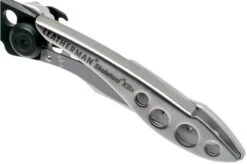 Leatherman Skeletool Knife KBx Black & Silver Pocket Knife Partially Serrated, Limited Edition 832617 -Leatherman Depot Sales Store LEKBX BS 06 leatherman