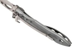 Leatherman Skeletool Knife KBx Partially Serrated Pocket Knife, Silver -Leatherman Depot Sales Store LEKBX SS 04 leatherman skeletool lekbx ss 04