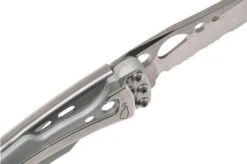Leatherman Skeletool Knife KBx Partially Serrated Pocket Knife, Silver -Leatherman Depot Sales Store LEKBX SS 05 leatherman skeletool lekbx ss 05