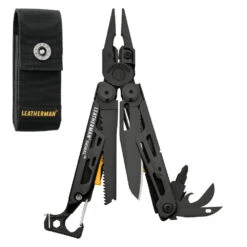 Leatherman Signal Multi-Tool With Nylon Sheath -Leatherman Depot Sales Store LT832511 Signal Black Fanned with Pouch