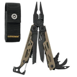 Leatherman Signal Multi-Tool With Nylon Sheath -Leatherman Depot Sales Store LT832720 Signal Coyote Tan Open with Pouch 7660db5c 9823 4bd0 a3f8 c2d551535cbd