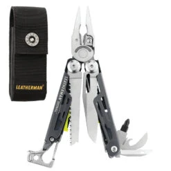 Leatherman Signal Multi-Tool With Nylon Sheath -Leatherman Depot Sales Store LT832735 Leatherman Signal Gray Open with Sheath