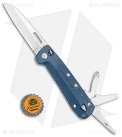 Leatherman Free K2 Multi 7-in-1 Folding Knife Navy (3.3" Satin) -Leatherman Depot Sales Store Leatherman Free K2 Multi Purpose 7 in 1 Navy Satin 832897 BHQ 112285 jr bottlecap