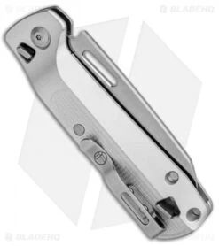 Leatherman Free K4 Multi-Purpose 9-in-1 Folding Knife (3.3" Satin) Silver 832660 -Leatherman Depot Sales Store Leatherman Free K4 Multi Purpose 9 in 1 Satin Silver 832660 BHQ 94093 jr side