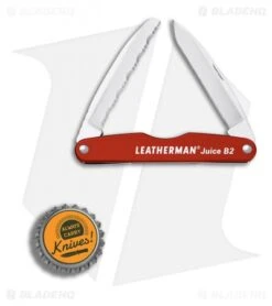 Leatherman Juice B2 Pocket Knife 3.25" Cinnabar Orange Al 832366 -Leatherman Depot Sales Store Leatherman Juice B2 cinnabar orange al BHQ 74430 er bottlecap