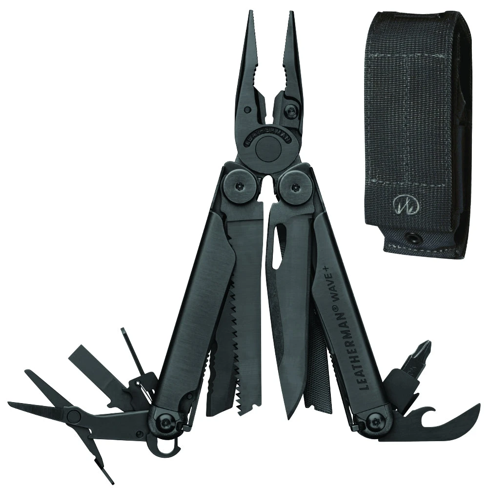 Leatherman Wave + Black Multi-Tool With Black MOLLE Sheath 1 Leatherman Wave + Black Multi-Tool With Black MOLLE Sheath